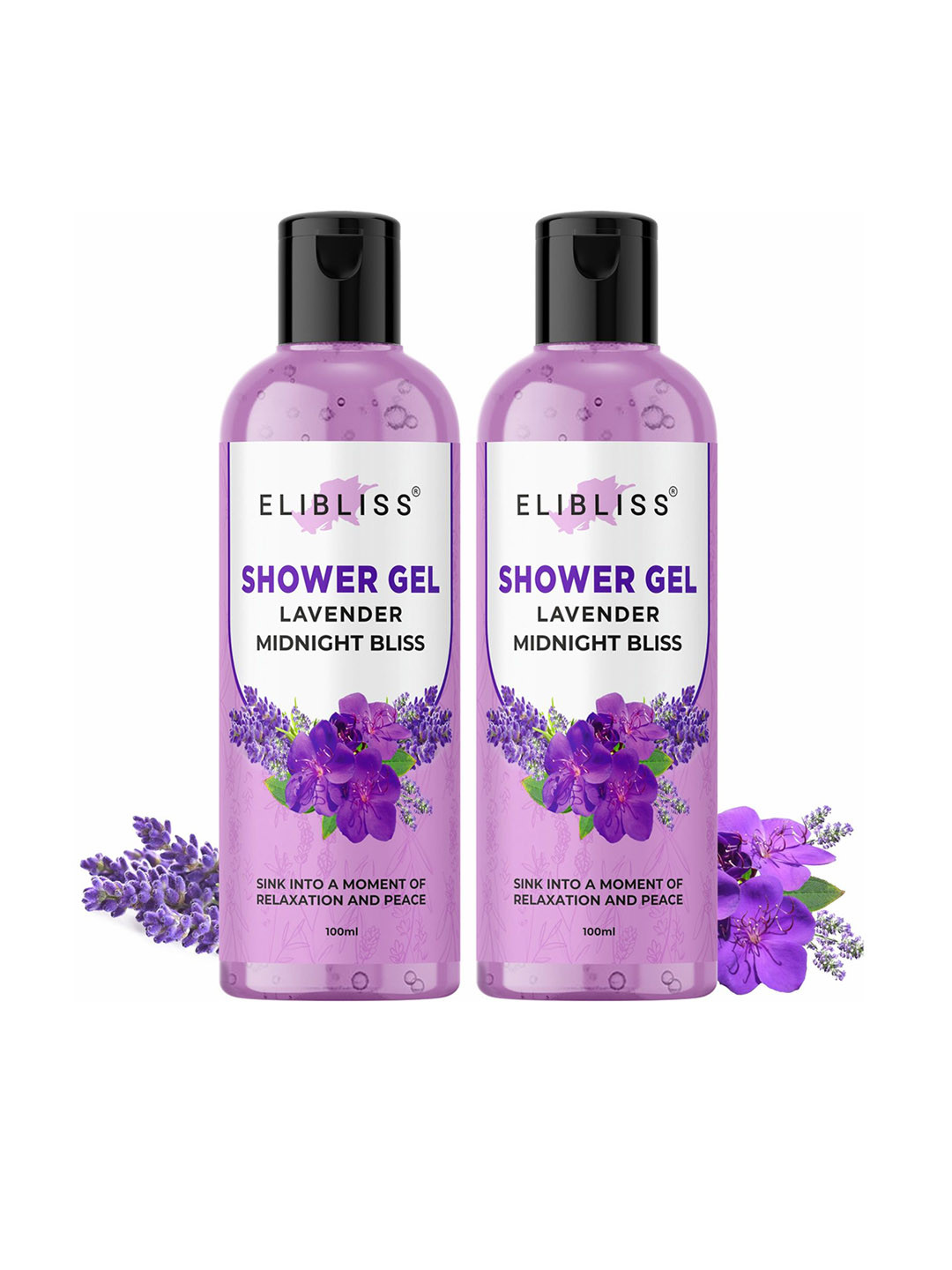 ELIBLISS Set of 2 Lavender Midnight Bliss Shower Gel - 100 ml each