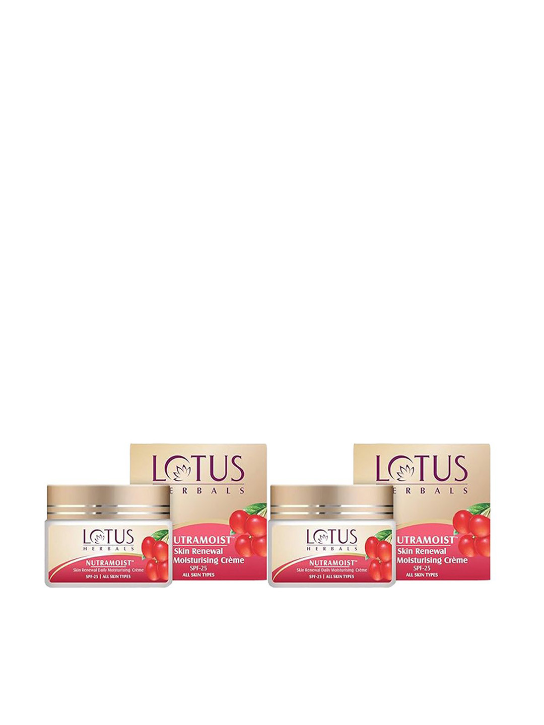 Lotus Herbals Set Of 2 SPF 25 Daily Moisturising Cream - 50gm Each