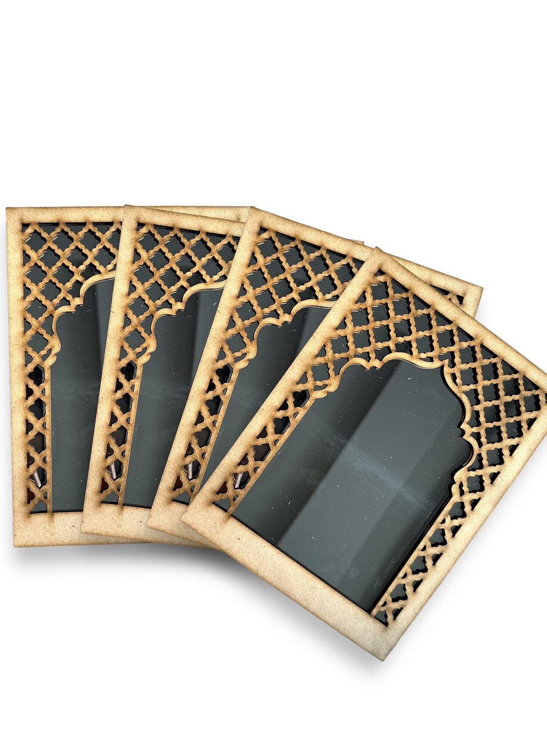 BS AMOR 2 Pcs Brown MDF Wood Art & Craft For Hanging Decorations