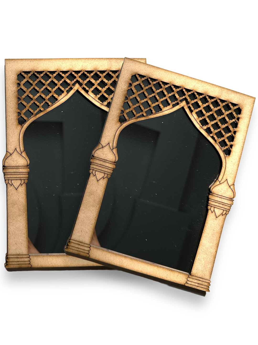 BS AMOR 2 Pcs Brown MDF Wood Art & Craft For Hanging Decorations