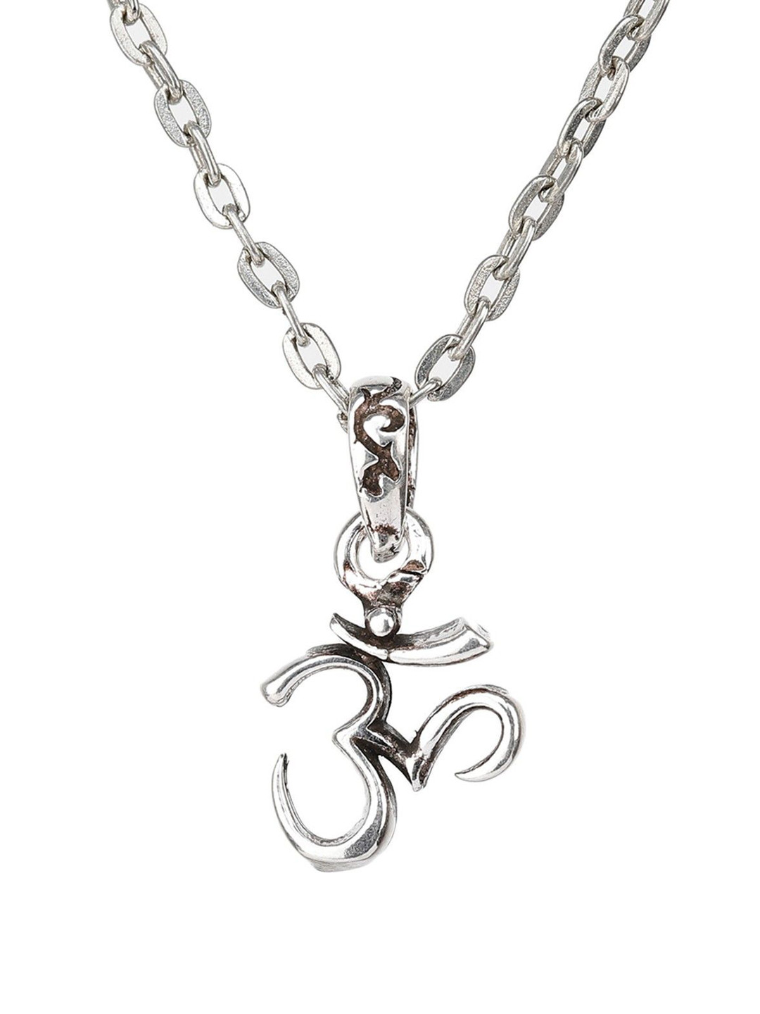 Exotic India Sterling Silver Om (Aum) Pendant