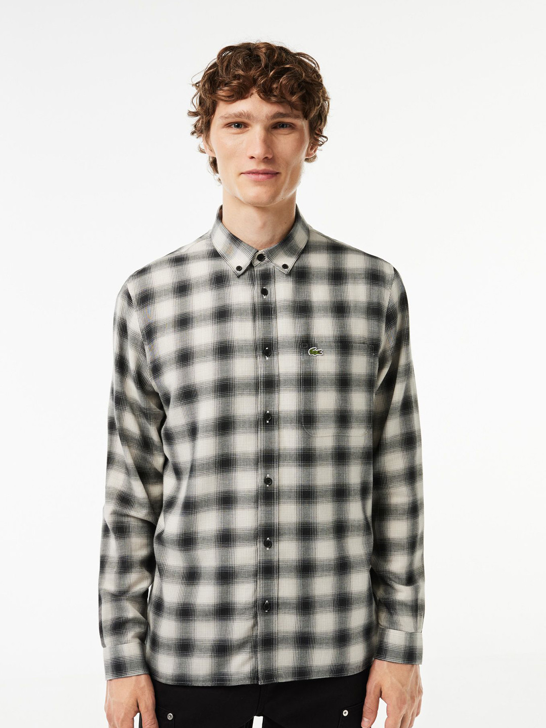 Lacoste Men Tartan Checks Opaque Checked Casual Shirt