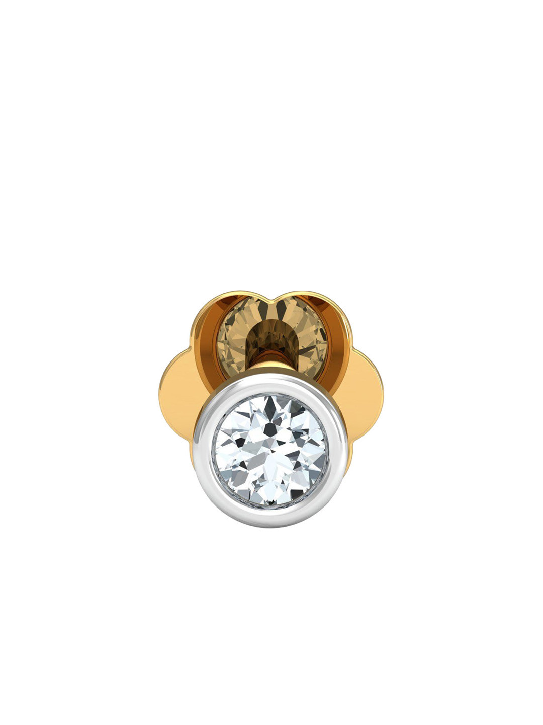 KUBERBOX 14K Gold Bruce Nosepin With Diamond-0.28 g