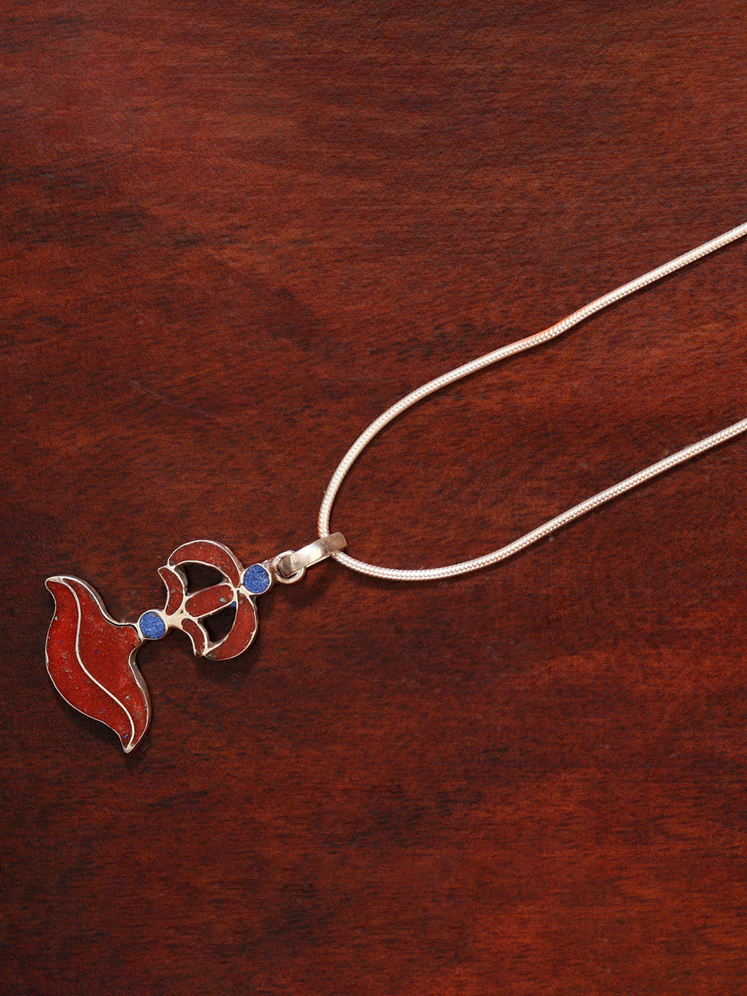 Exotic India Sterling Silver Dorje Pendant