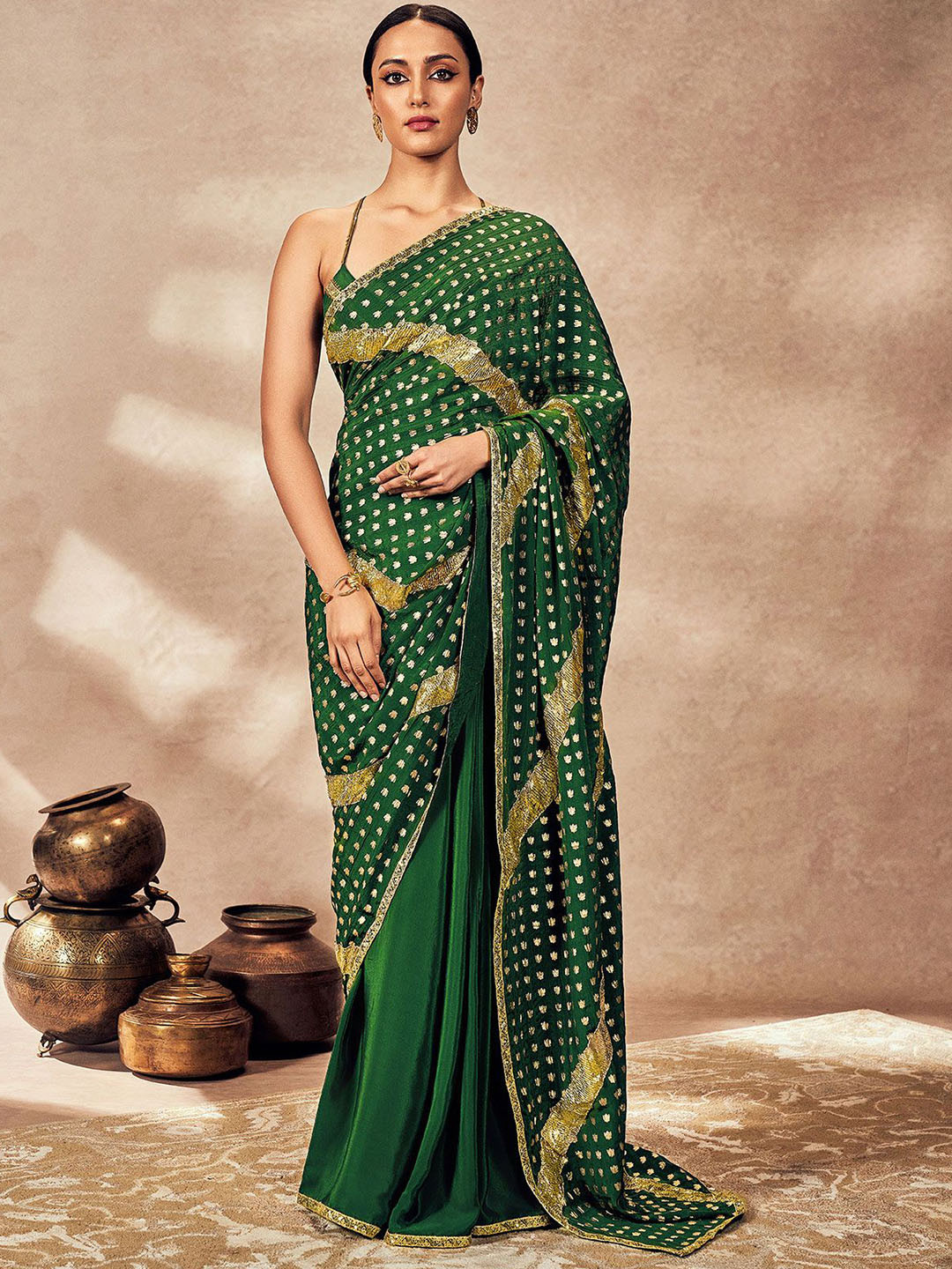 Masaba Floral Gotta Patti Saree