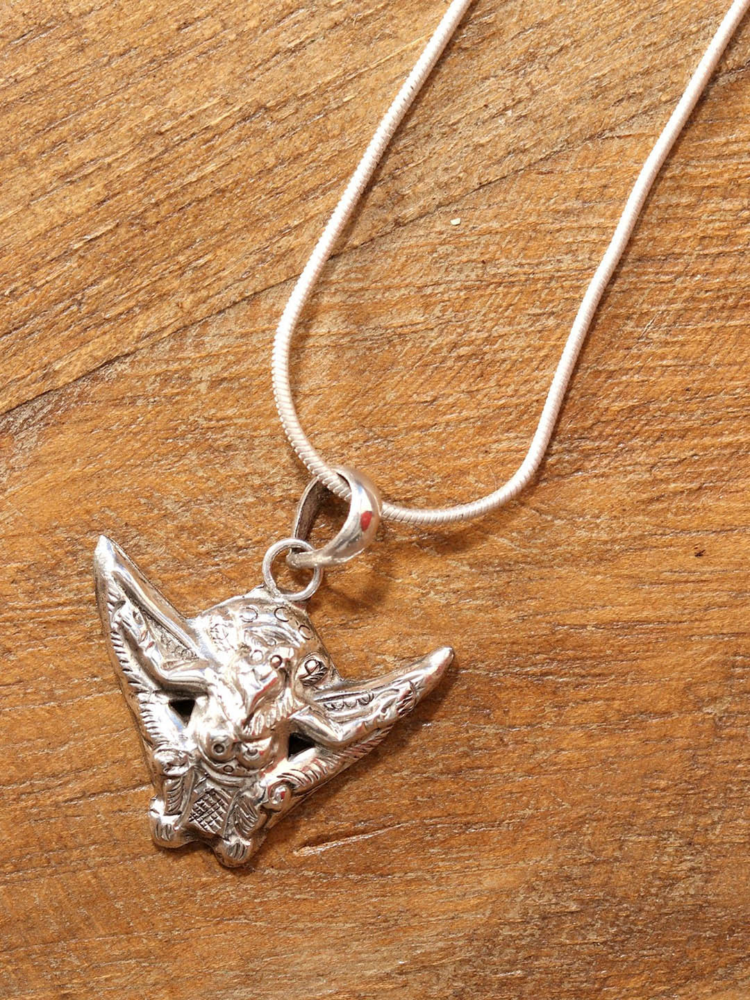 Exotic India Garuda Sterling Silver Pendant from Nepal