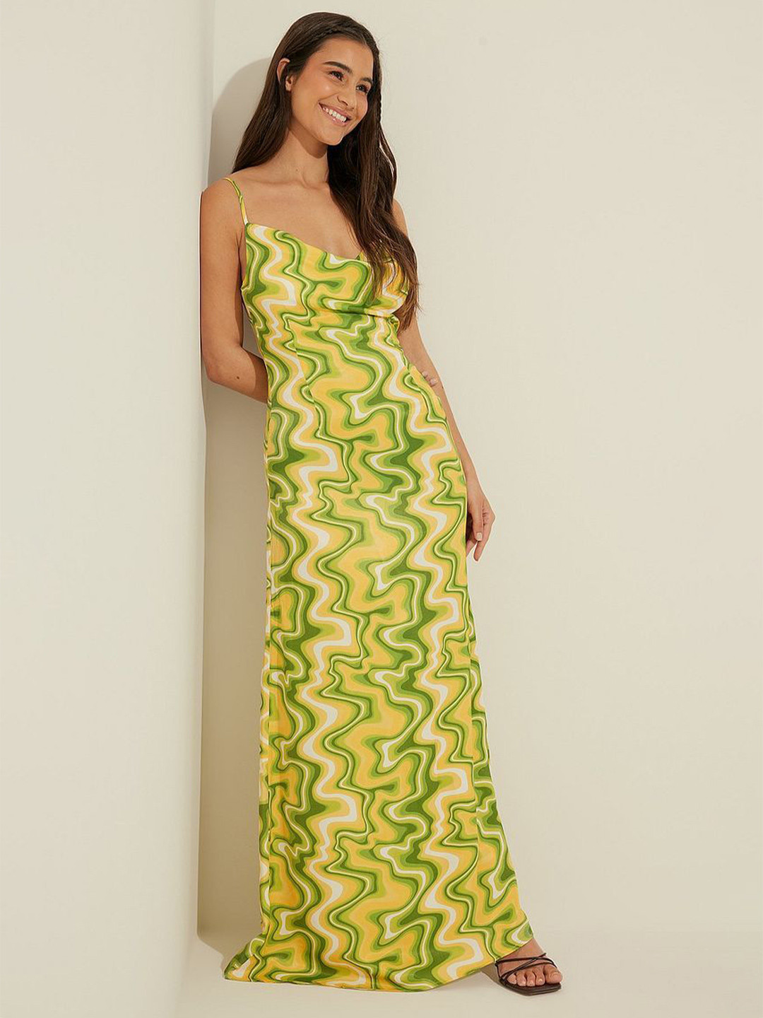 TANDUL Tropical Print Maxi Dress