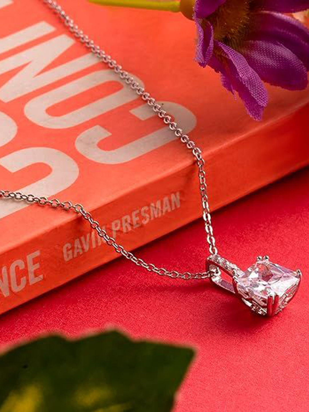 BRD Jewelry Rhodium-Plated Square Pendants