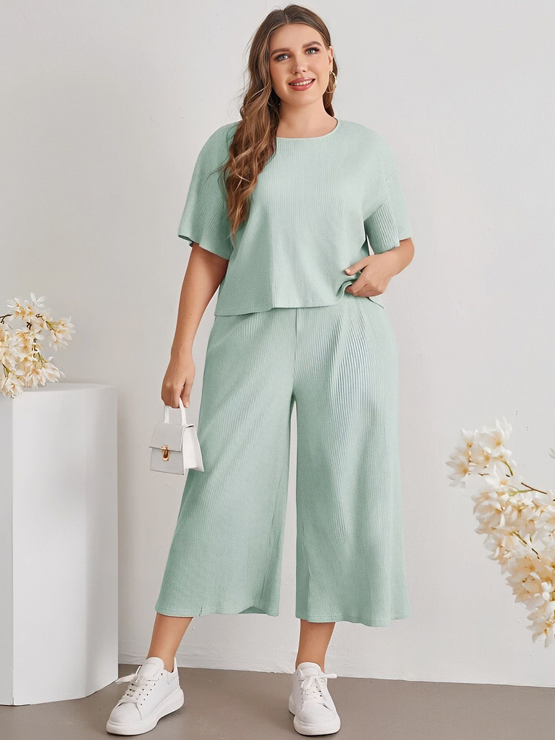 SIDYAL Ribbed T-Shirt & Trouser Co-Ords