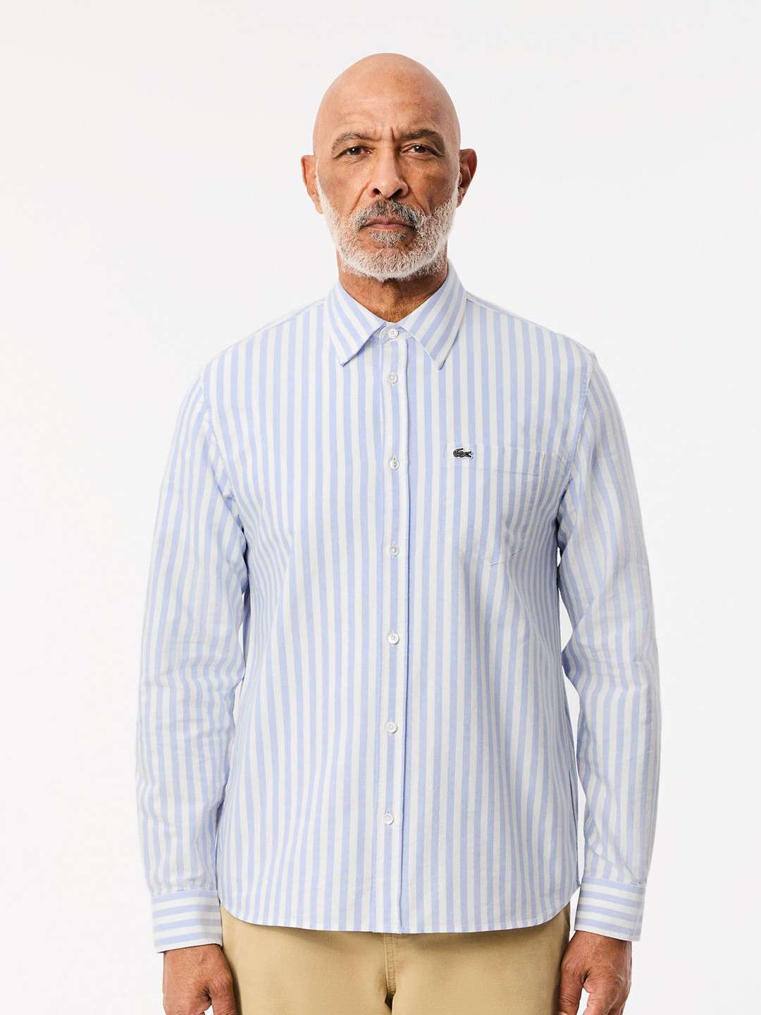 Lacoste Men Opaque Striped Pure Cotton Casual Shirt
