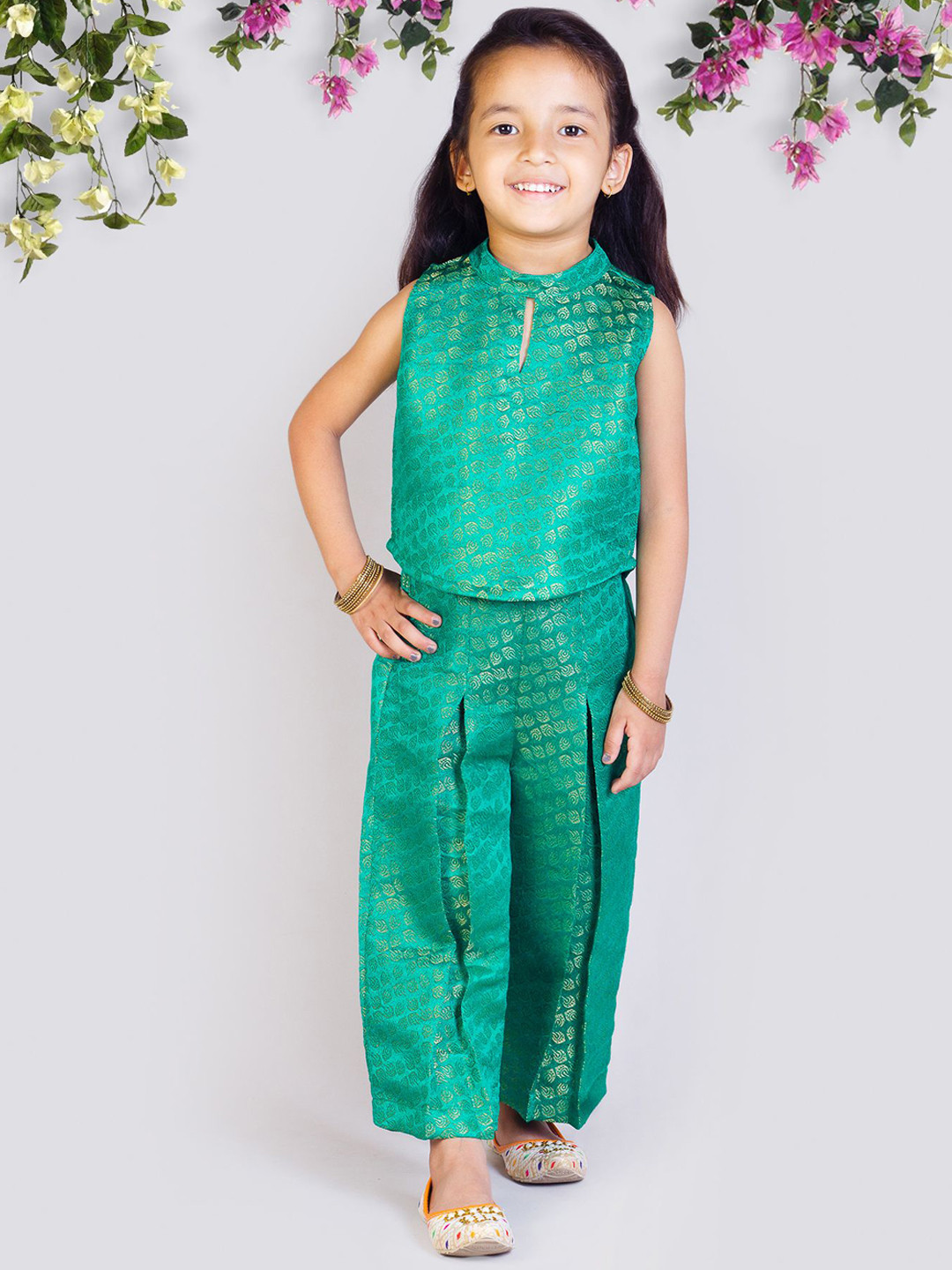 Tangerine Closet Self Design Top With Palazzo