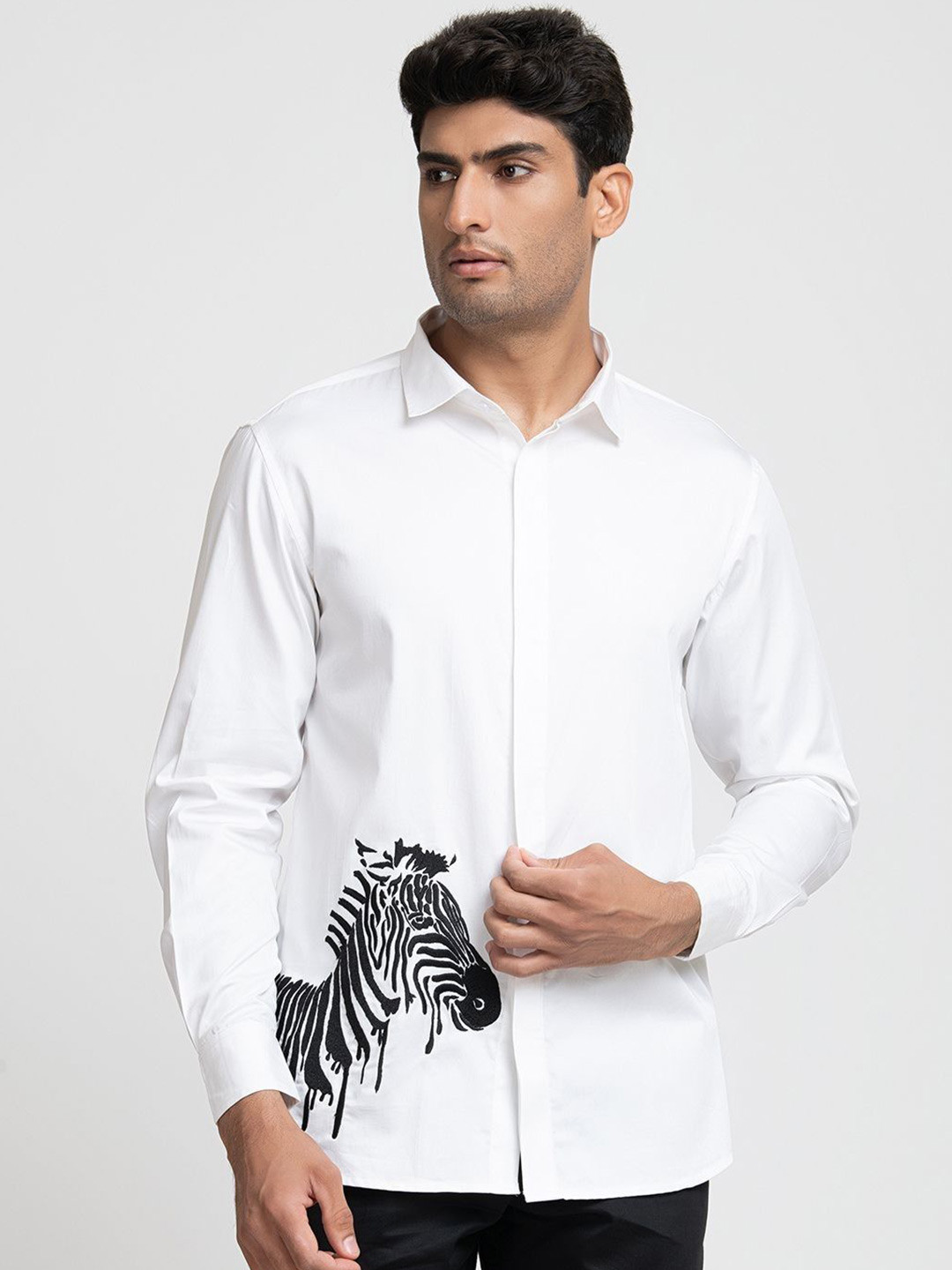 HILO DESIGN Men Original Floral Opaque Party Shirt