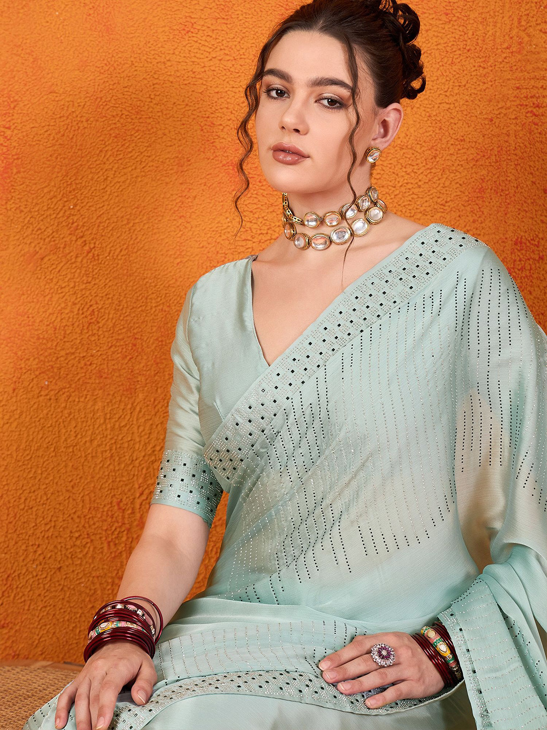 Dori Embellished Beads and Stones Saree