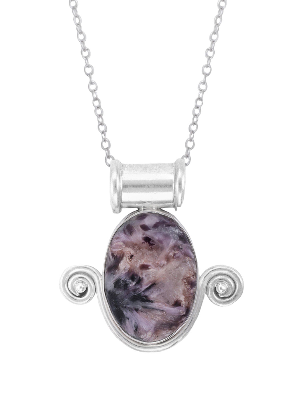 Exotic India Tiffany Gemstone Sterling Silver Pendant