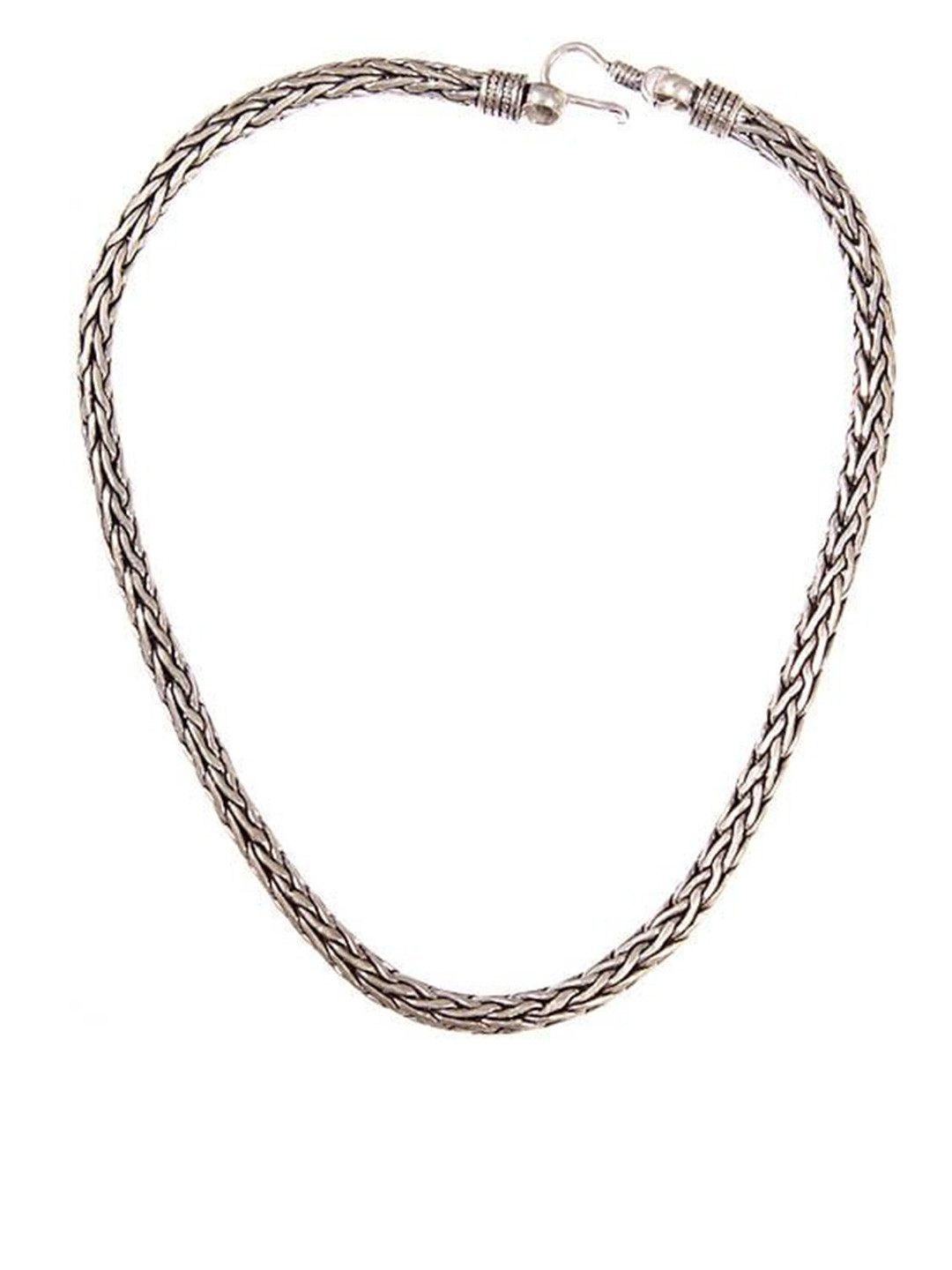 Exotic India Sterling Silver Snake Necklace