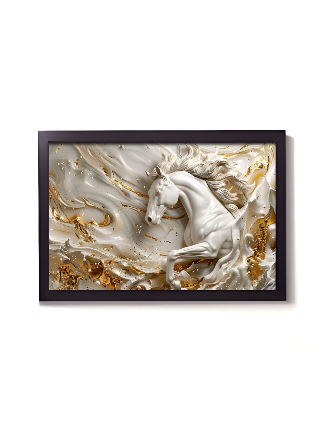 RANDOM Synthetic Wood Rectangle Wall Paintings Wall Art - 12x18In