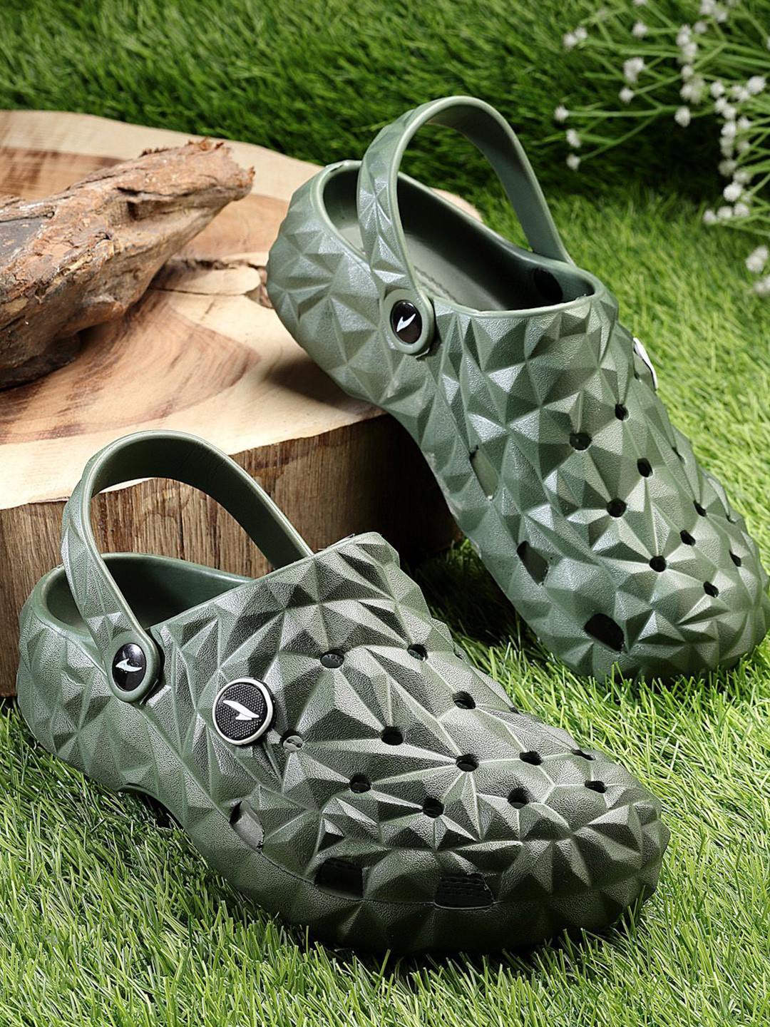 ASIAN Men Rubber Self Design Clogs
