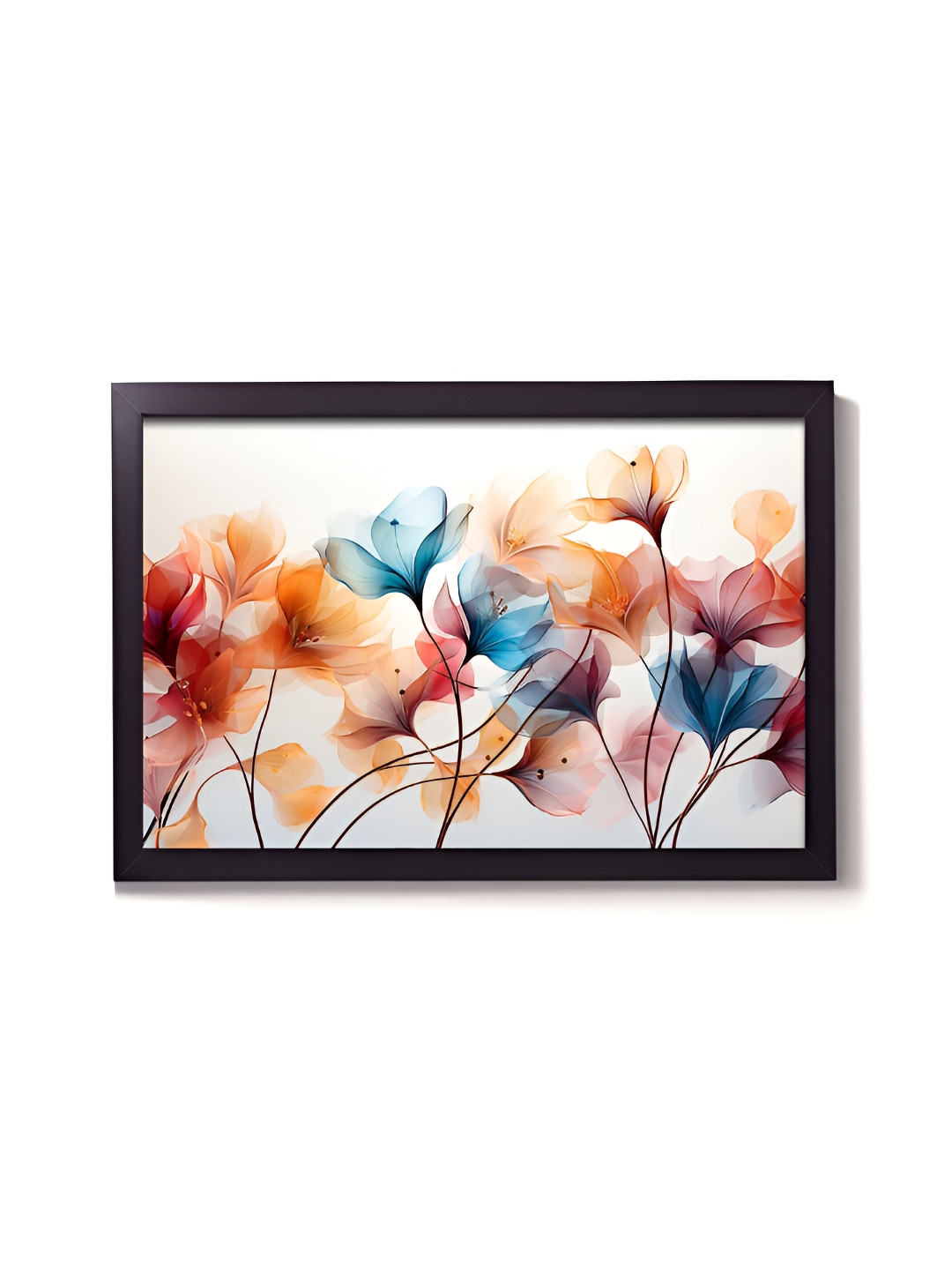 RANDOM Red & Blue Floral Wall Paintings