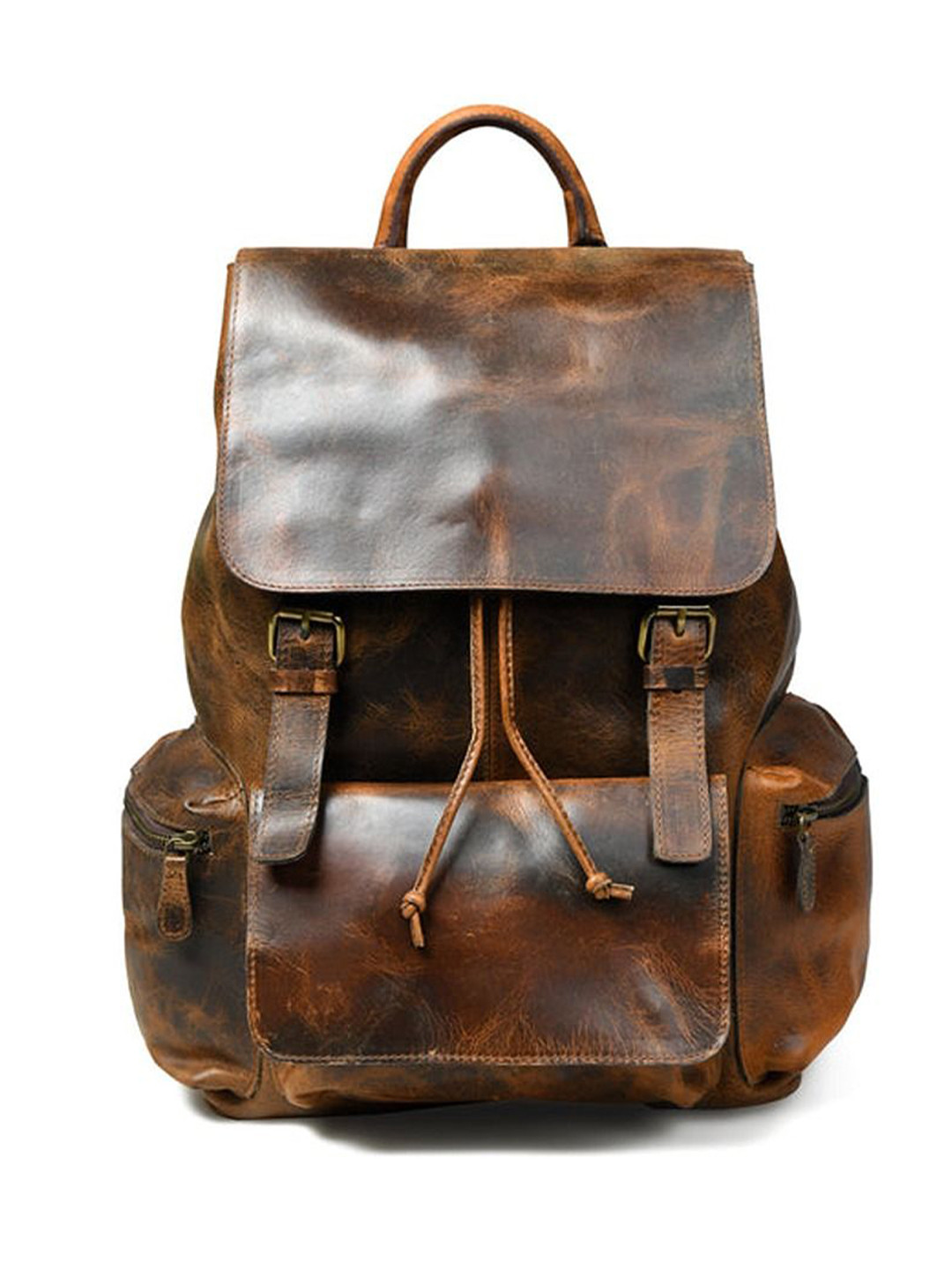 MaheTri Unisex Vortex Burnt Brown Backpack