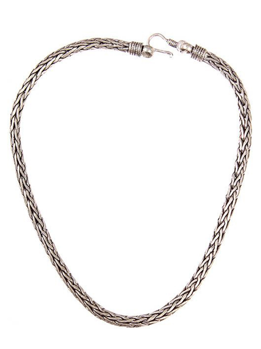 Exotic India Sterling Silver Snake Necklace