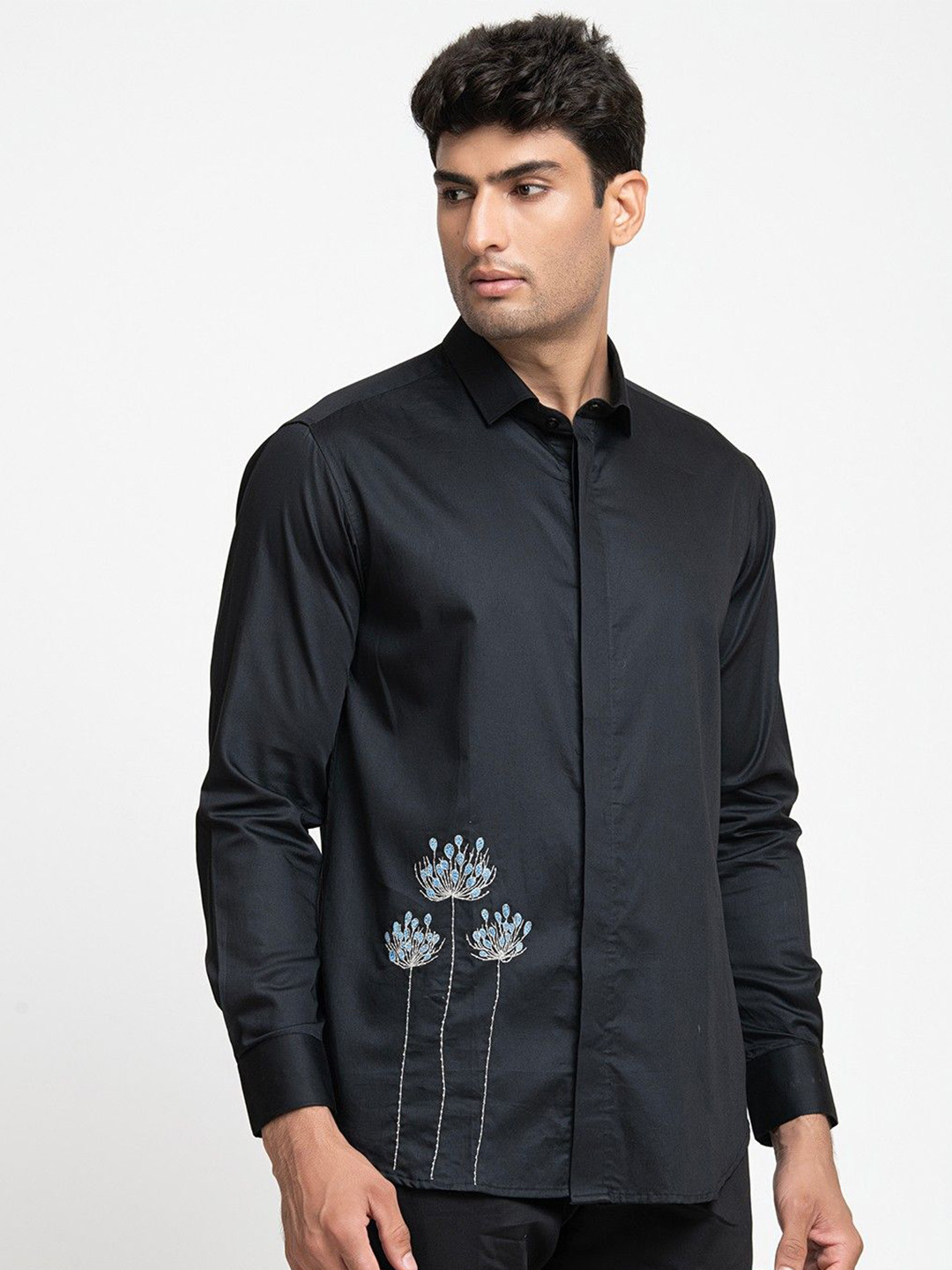 HILO DESIGN Men Original Floral Opaque Printed Party Shirt
