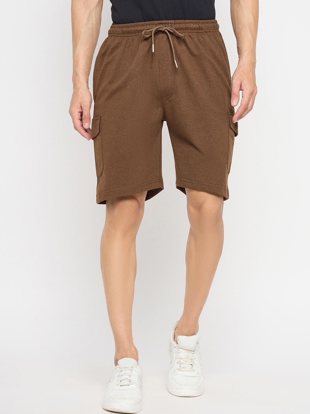 Adobe Men Solid Mid-Rise Sports Shorts