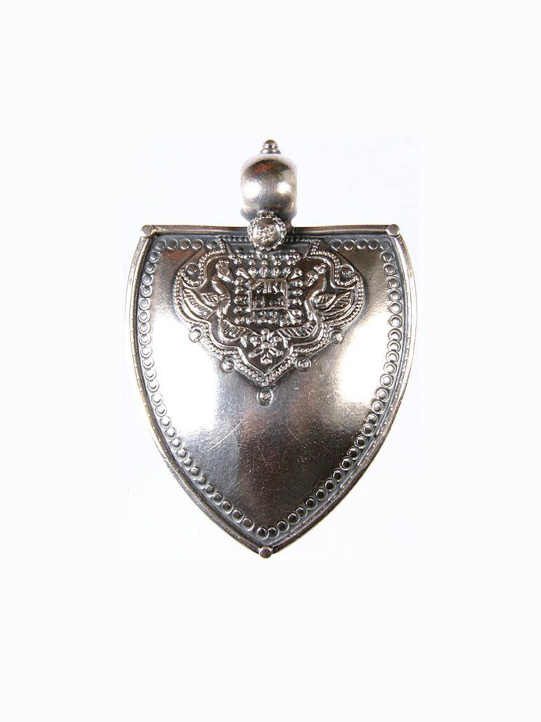 Exotic India Sterling Silver Medieval Emblem Pendant