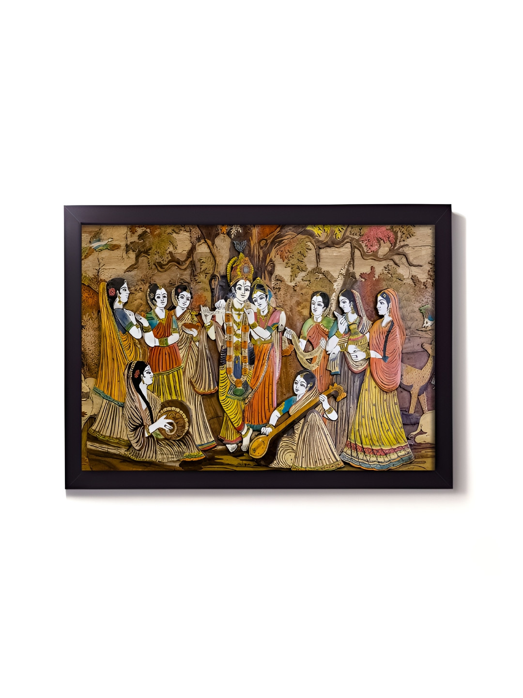 RANDOM Abstract Synthetic Wood Wall Rectangle Paintings Wall Art - 18 x 12 In