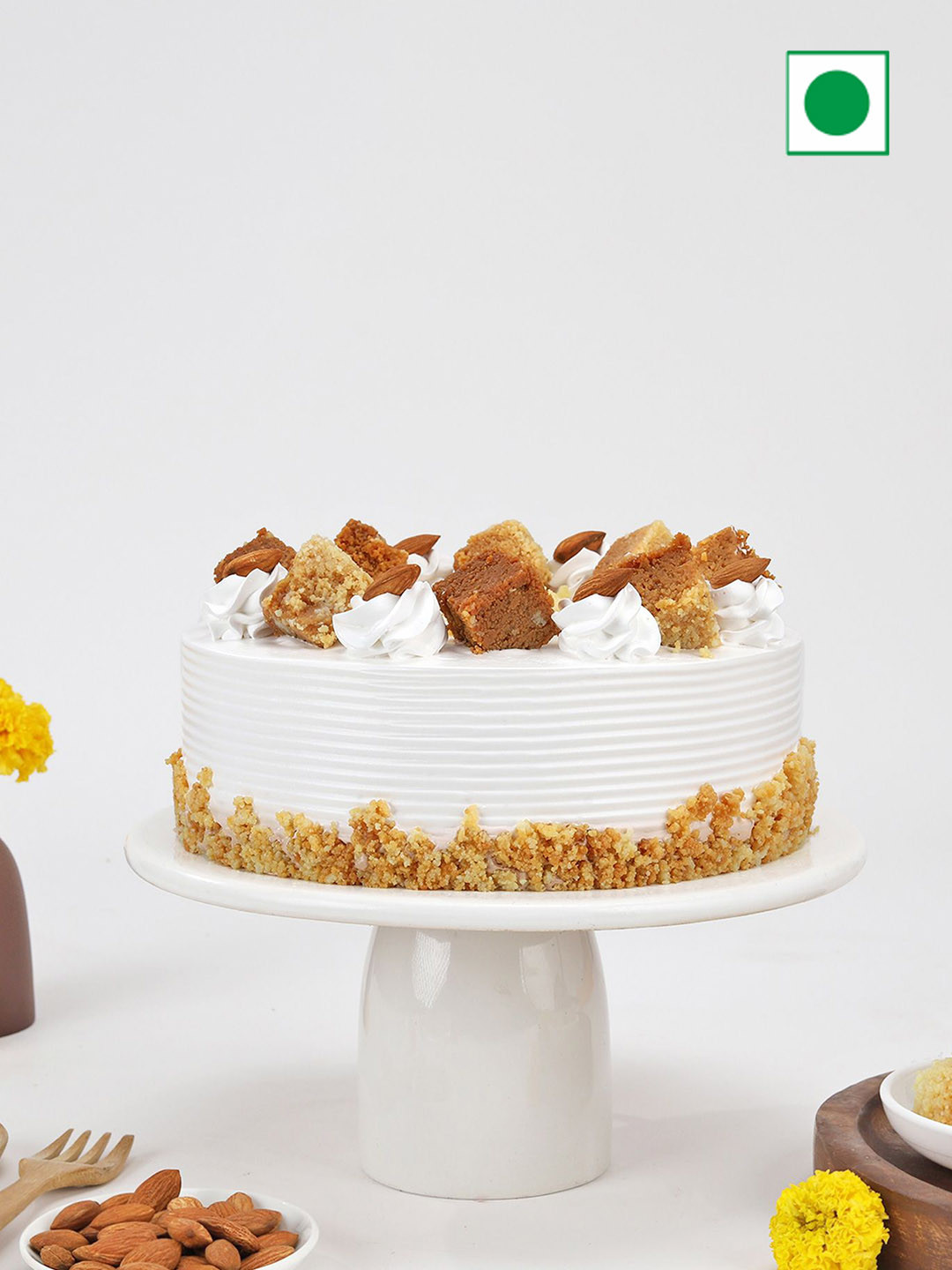 IGP Barfi Flavor Eggless Round Cake- 1 Kg