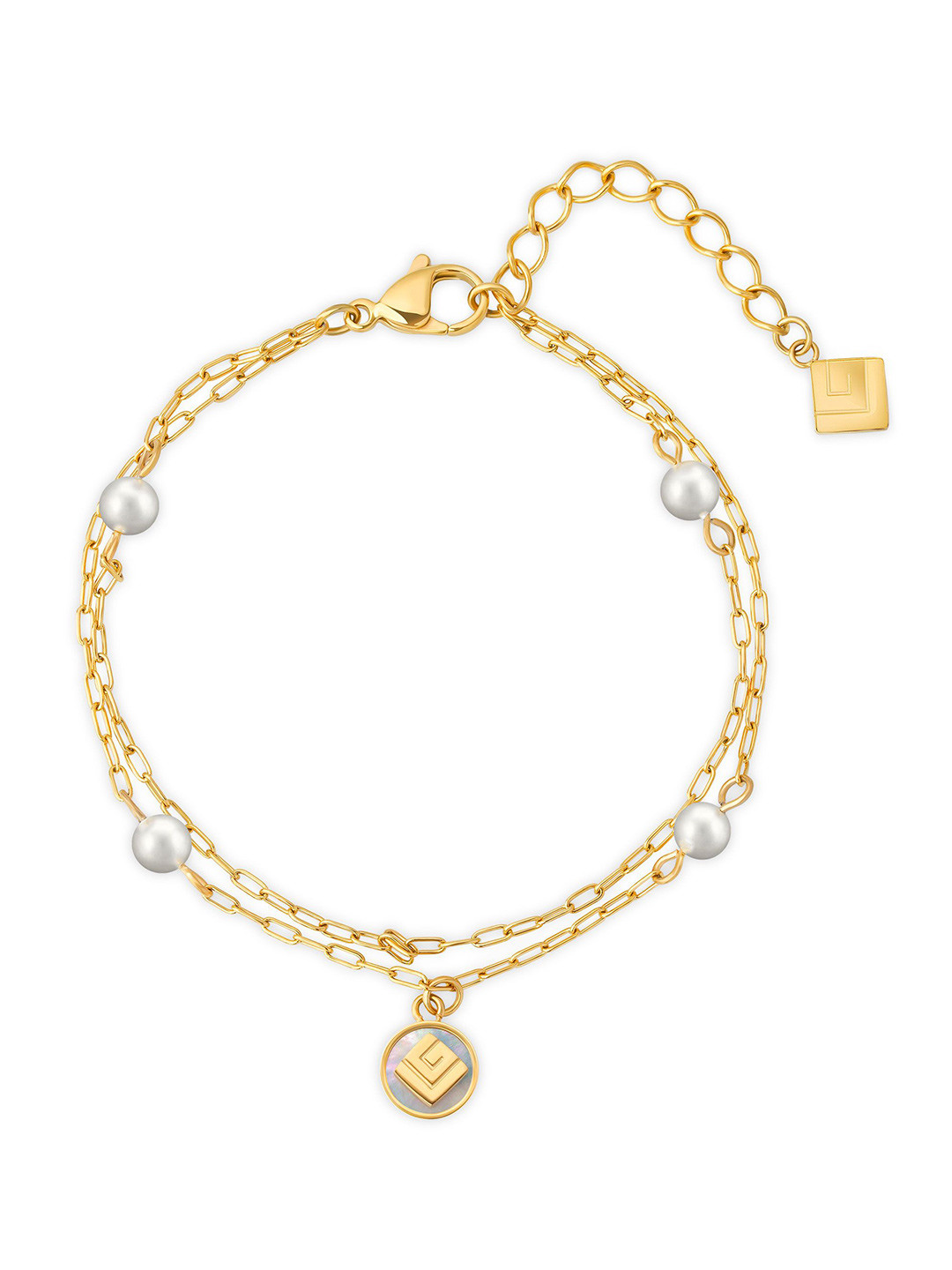 Guy Laroche Gisele Gold-Plated Stainless Steel Charm Bracelet