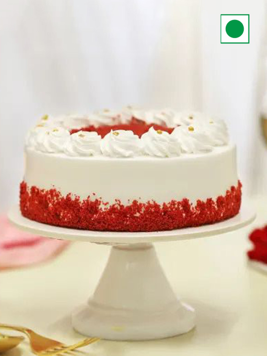 IGP Red Velvet Flavor Eggless Round Cake- 500gms