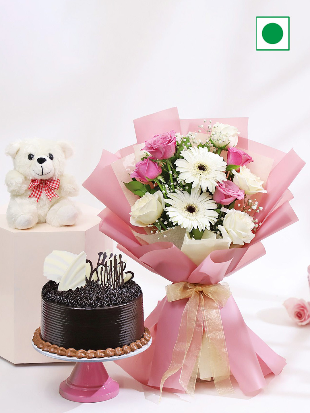 IGP Pristine Meadows Bouquet With Chocolate Cake