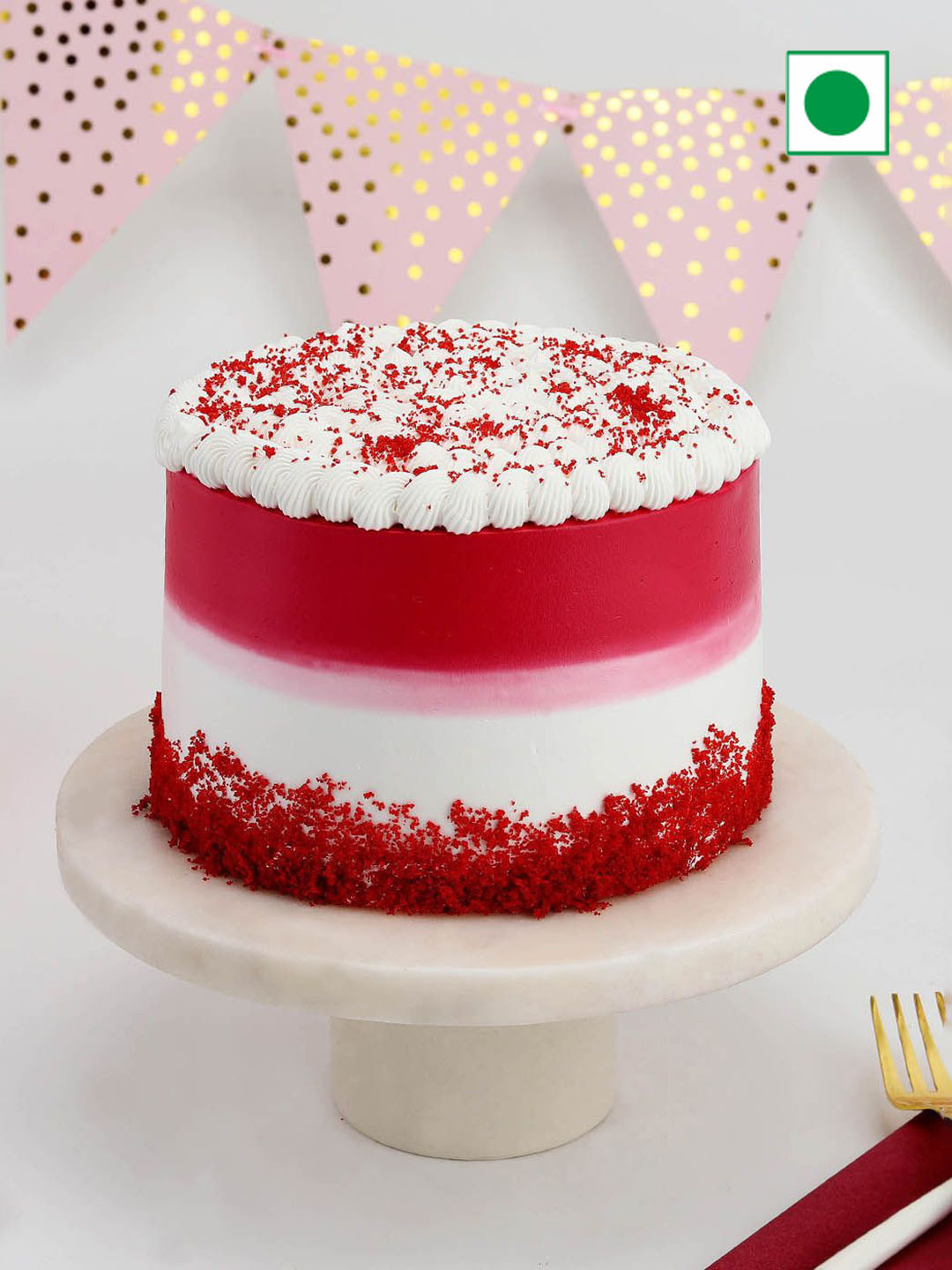 IGP Red Velvet Flavour Eggless Round Cake - 1 Kg
