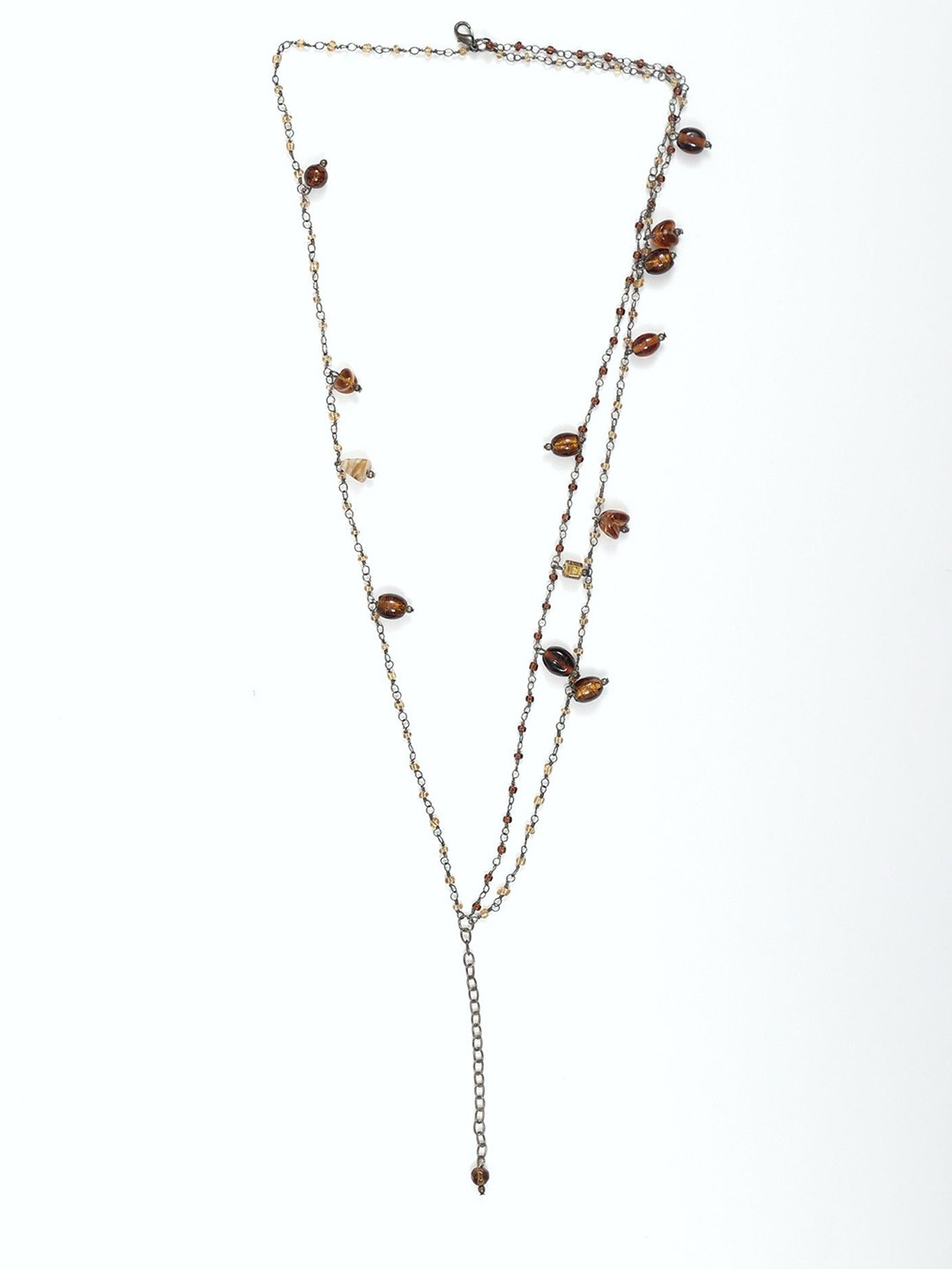 Exotic India Gemstone Long Sterling Silver Necklace