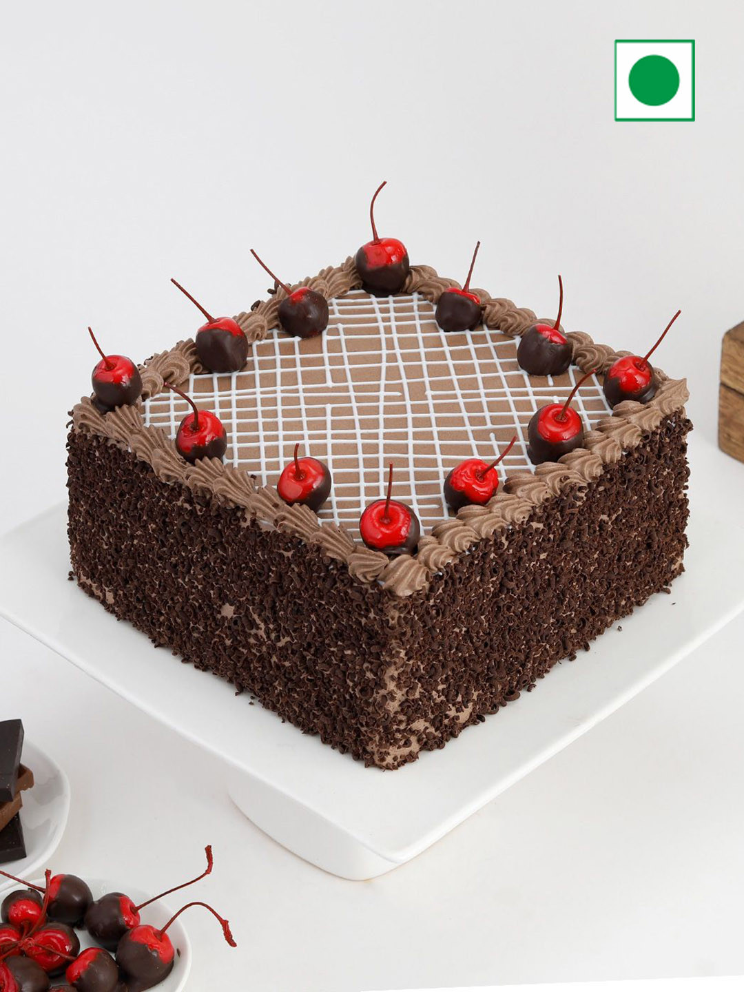 IGP Chocolate Flavour Eggless Square Cake - 600 Gm