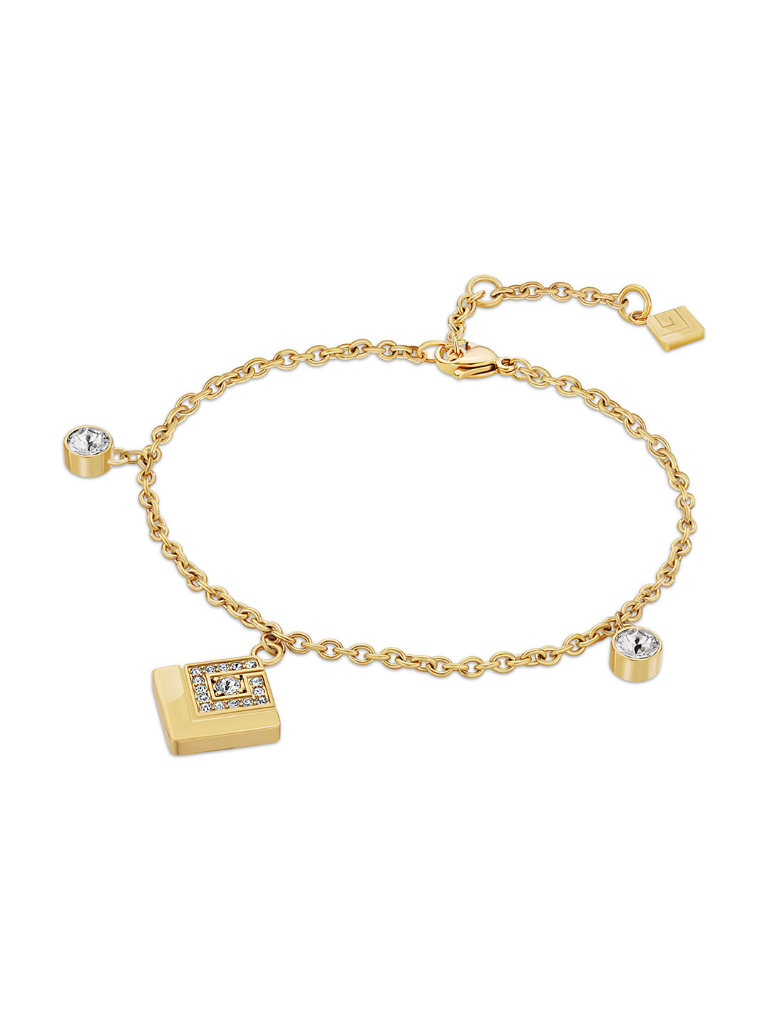Guy Laroche Grace Gold-Plated Stainless Steel Charm Bracelet
