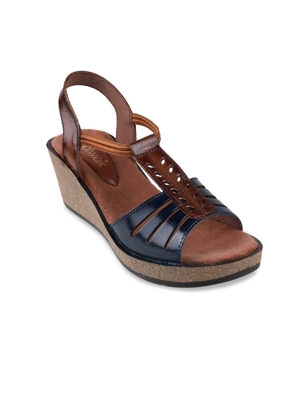 Catwalk Ankle Loop Leather Wedge Sandals