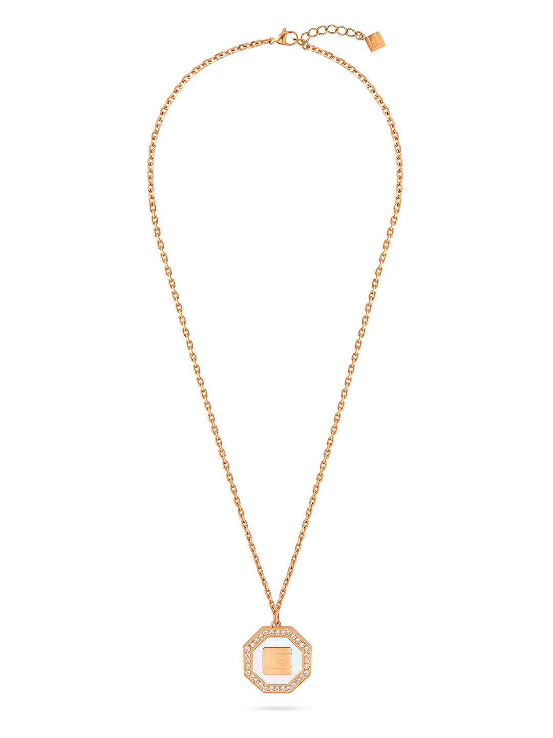 Guy Laroche Ambre Rose Gold-Plated Stainless Steel Necklace