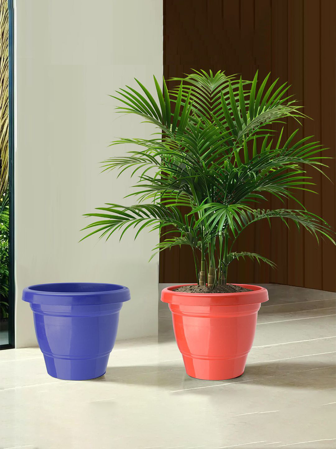 Kuber Industries Red & Blue 2 Pieces Durable 2-Layer Platers