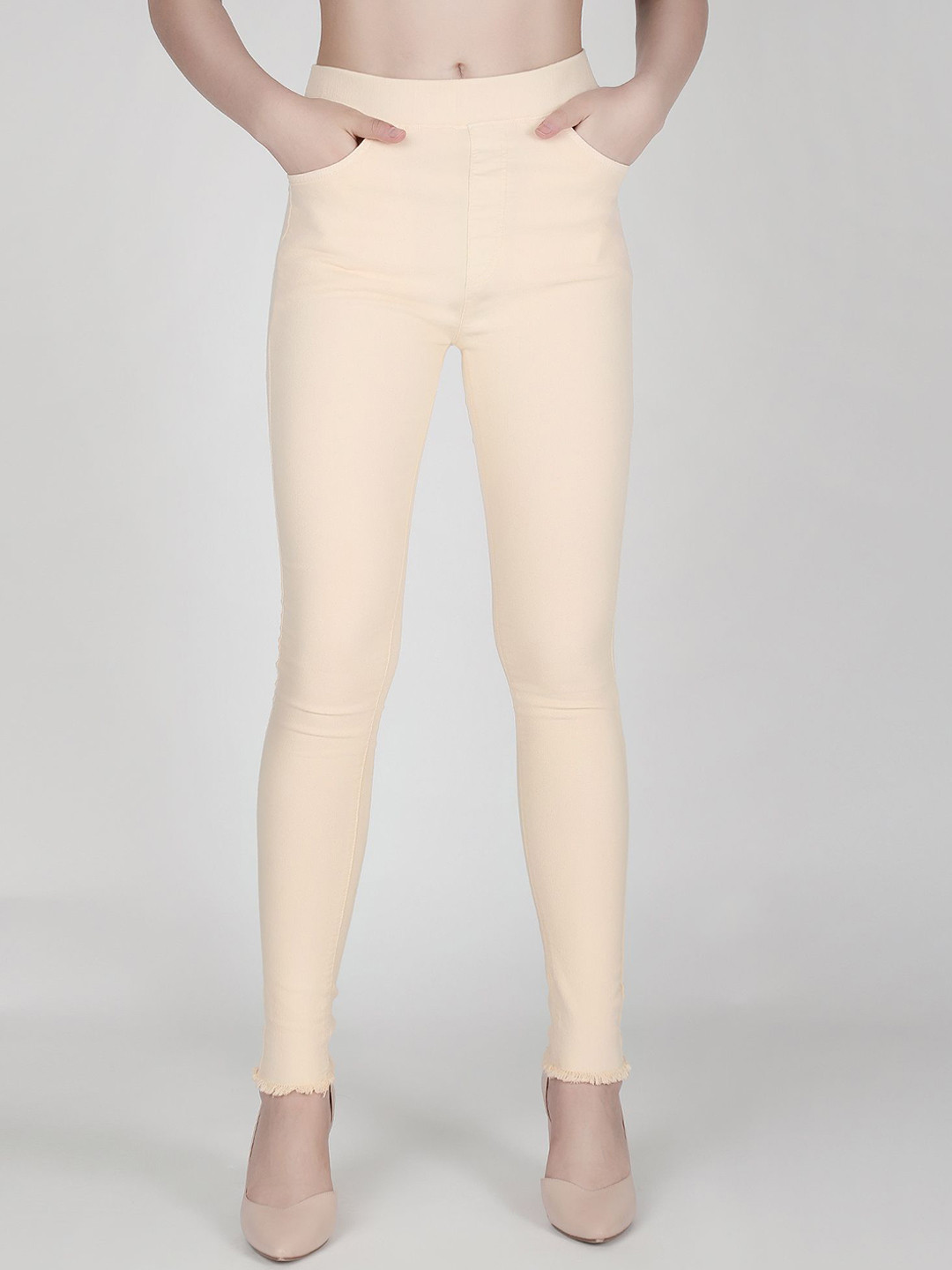 3BUTTERFLIES Women Skinny Fit High-Rise Jeans