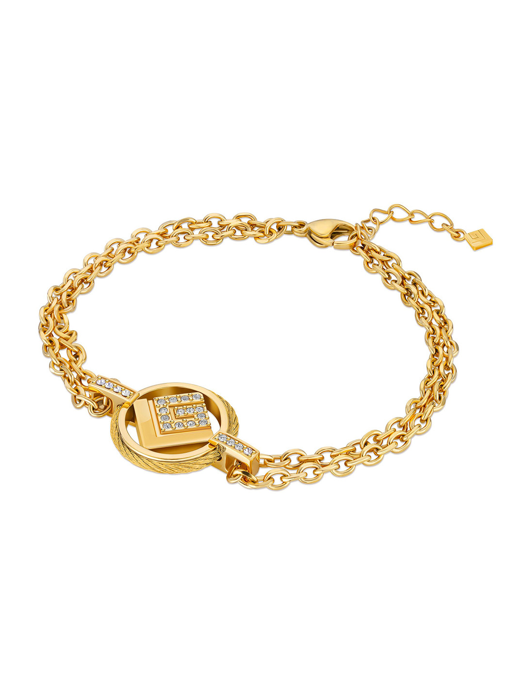Guy Laroche Camille Gold-Plated Stainless Steel Charm Bracelet