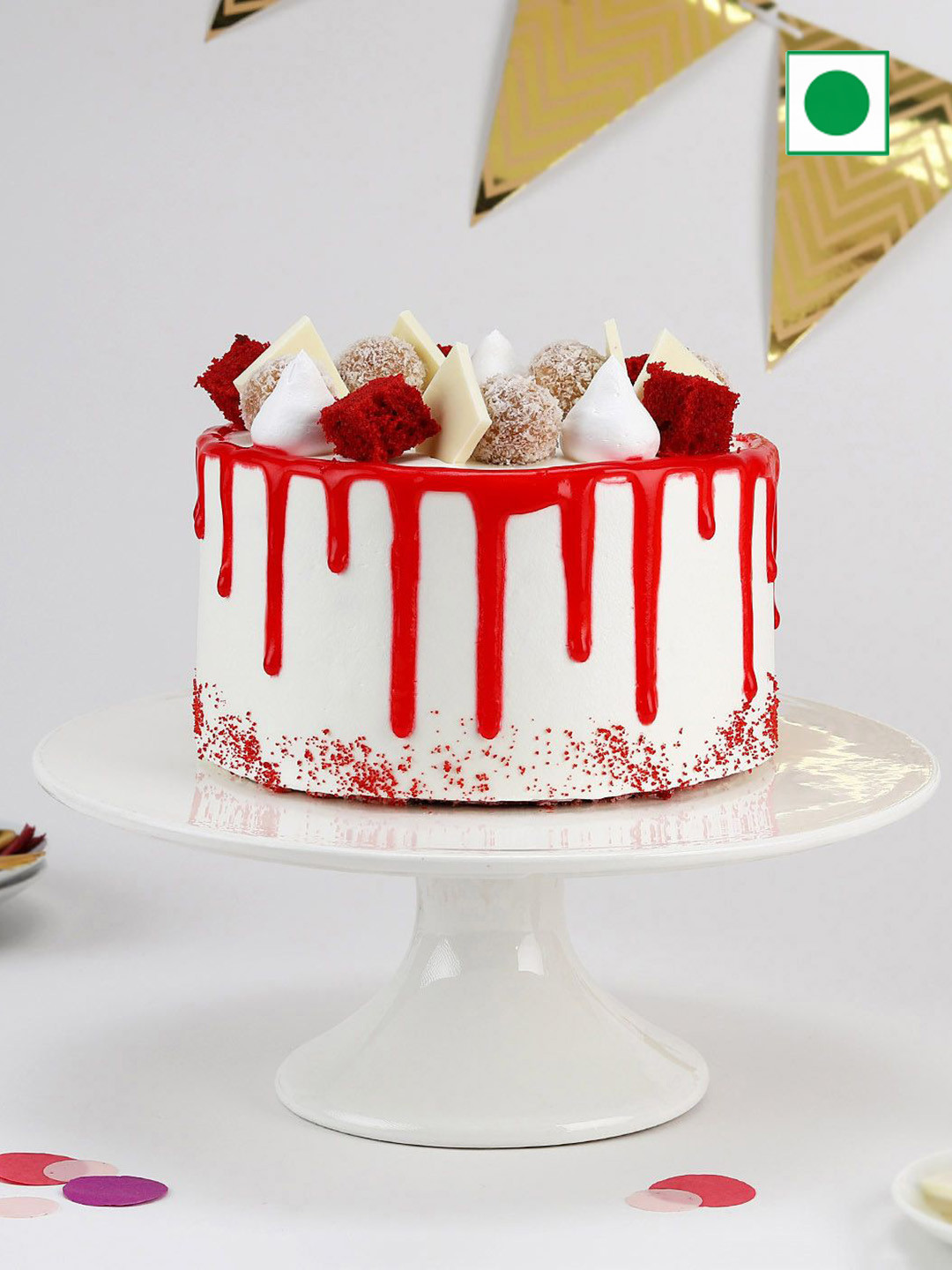IGP Red Velvet Flavour Eggless Round Cake- 600Gm