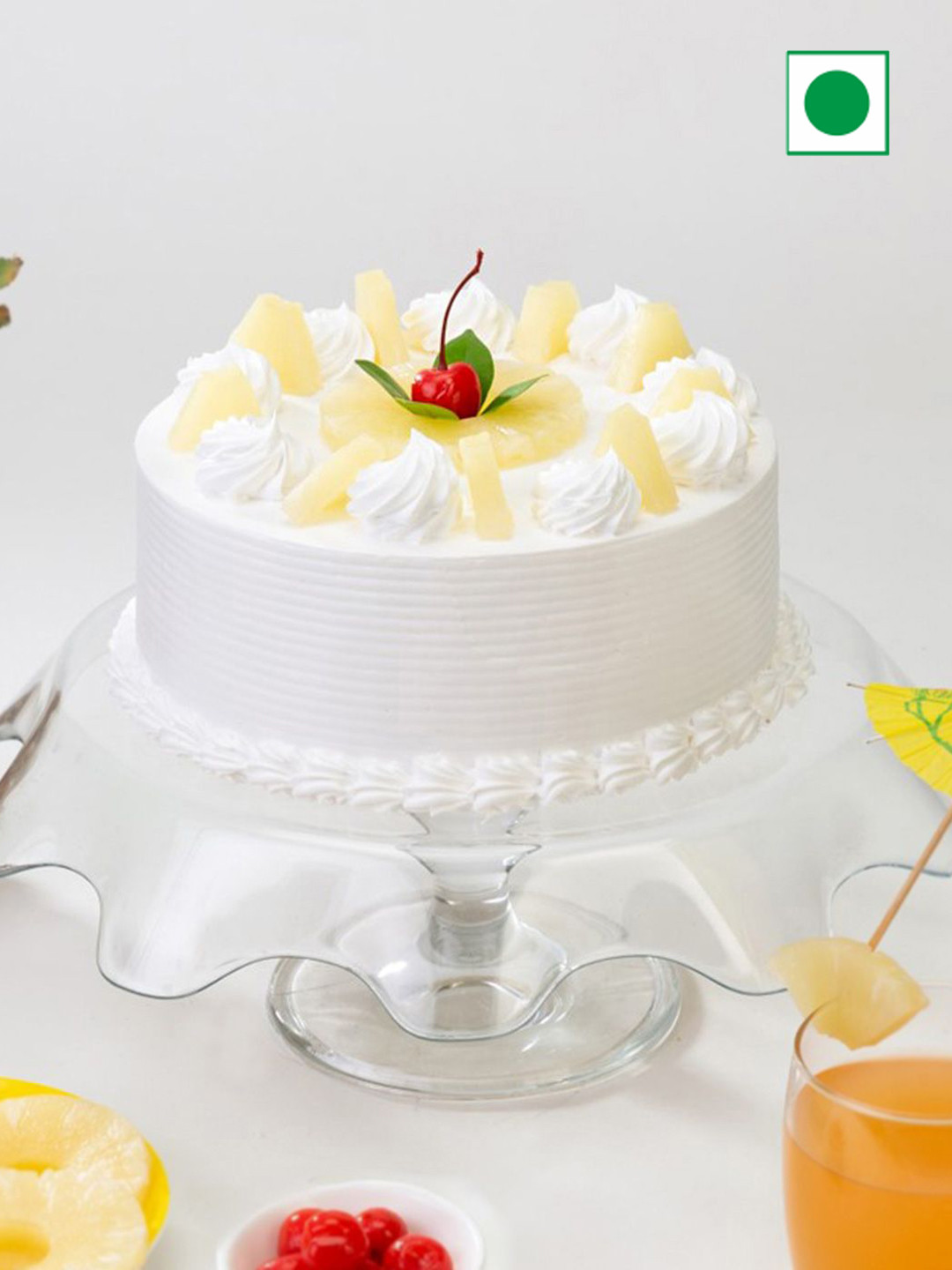 IGP Pineapple Flavor Round Cake- 500gms