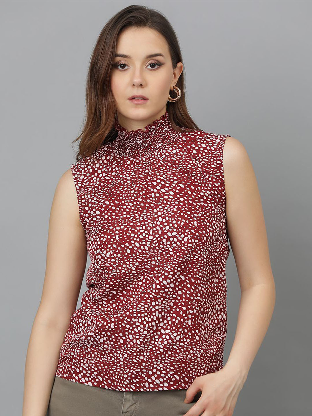 Kotty Animal Print Crepe Top