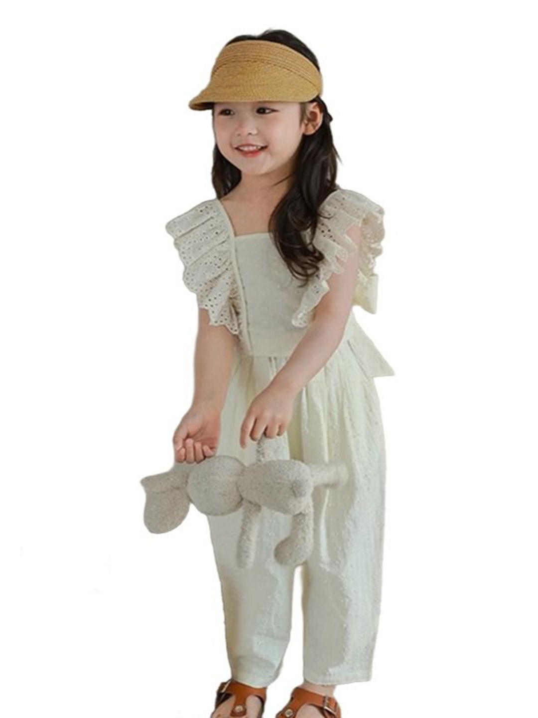 StyleCast x Revolte Girls Self Design Square Neck Sleeveless Top With Trouser