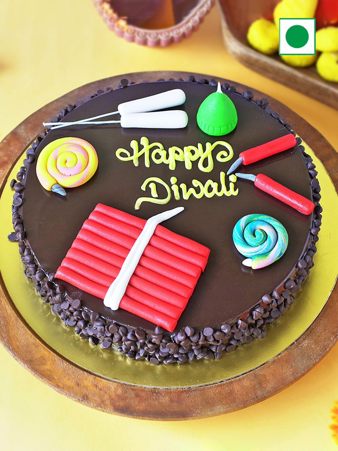 IGP Chocolate Truffle Flavor Eggless Round Cake- 1.5 Kg