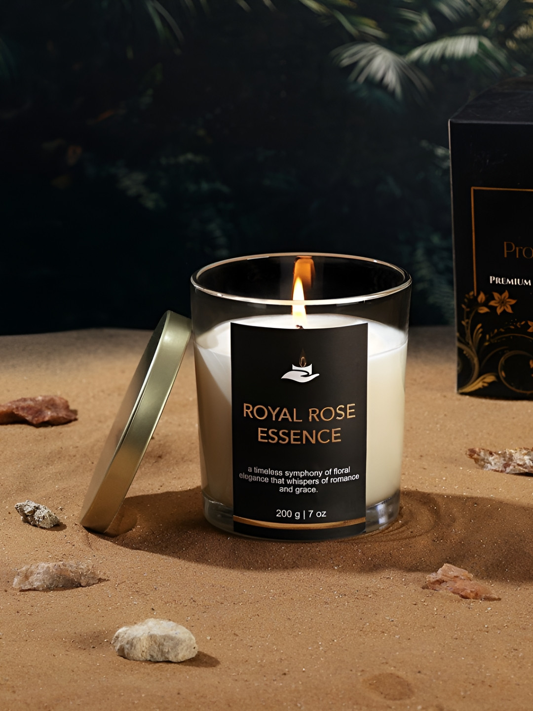 Parkash Candles Premium Soy Wax Luxury Aroma Royal Rose Solid Jar Candles