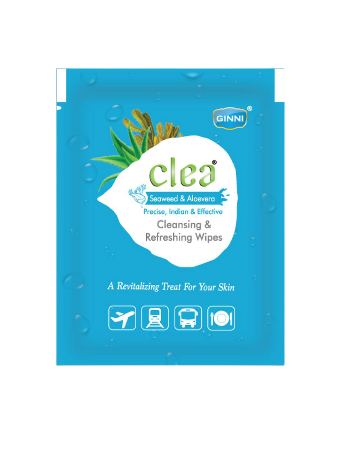 Clea Seaweed & Aloevera Cleansing & Refreshing Wipes - 100Pcs