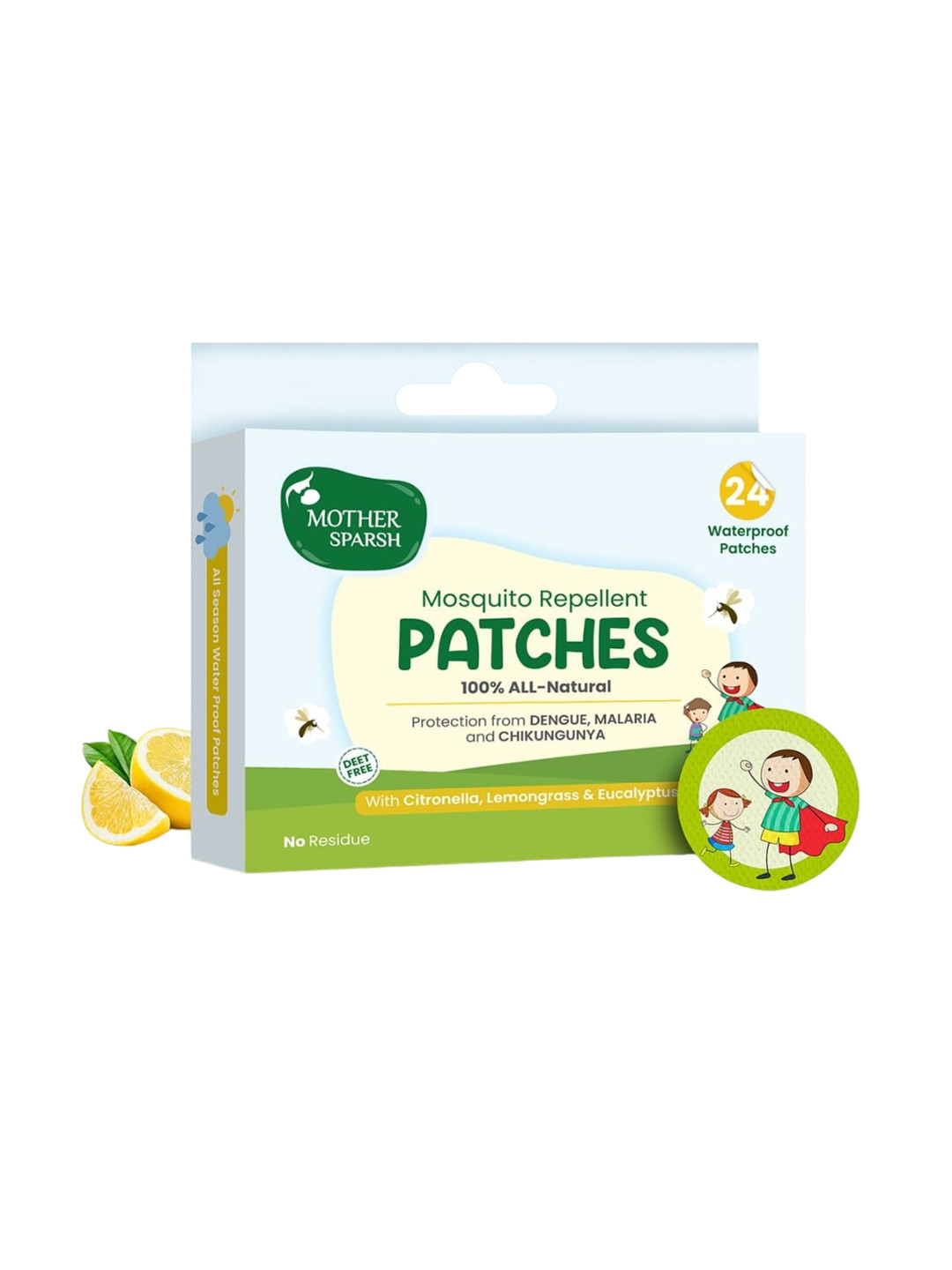 Mother Sparsh Mosquito Repellent Patches - 24 Patches
