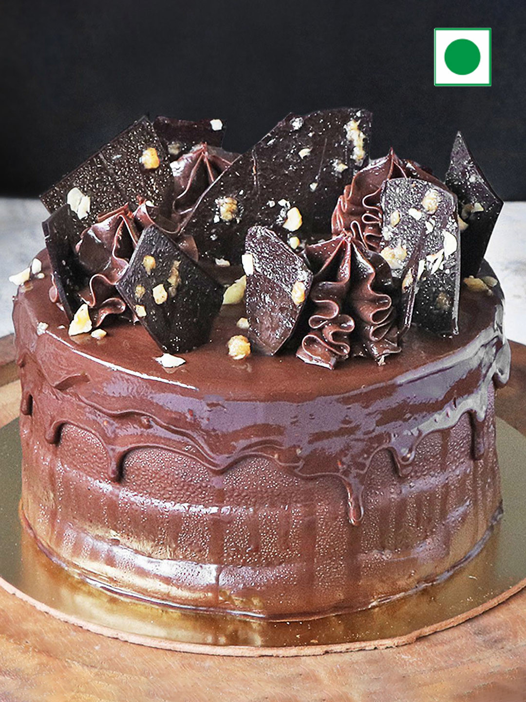 IGP Chocolate Flavor Eggless Round Cake- 1kg